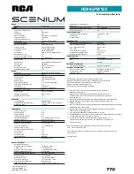 Preview for 2 page of RCA HD61LPW164 Technical Specifications