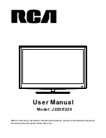 Предварительный просмотр 1 страницы RCA J22DE220 User Manual