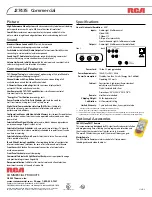 Предварительный просмотр 2 страницы RCA J27435 Specification Sheet