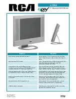 Preview for 1 page of RCA L1510 Specifications