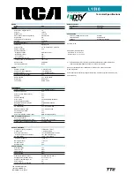 Preview for 2 page of RCA L1510 Specifications