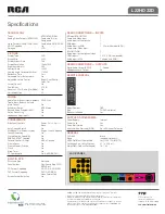 Preview for 2 page of RCA L22HD32D - LCD/DVD Combo HDTV Specifications