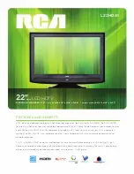 RCA L22HD41 - 22" LCD TV Specifications preview