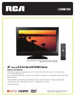 RCA l26wd26d - LCD HDTV w/ DVD Player Specifications preview