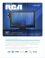 RCA L32HD35D - 32" 720P LCD/DVD Combo Specifications preview