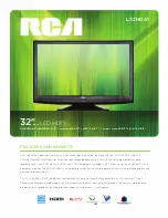 RCA L32HD41 - 32" LCD TV Specifications preview