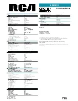 Preview for 2 page of RCA L32W11 Specifications