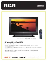 Preview for 1 page of RCA L32WD22 Features And Benefits