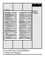 Preview for 1 page of RCA LGB346 Use And Care & Installation