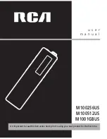 RCA Lyra M1001GBUS User Manual preview