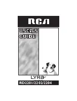 RCA Lyra RD2201 User Manual preview