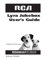 Preview for 1 page of RCA Lyra RD2800 User Manual