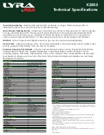 Preview for 2 page of RCA LYRA X3000 Specification Sheet