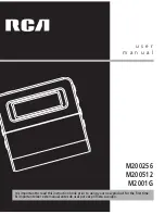 Preview for 1 page of RCA M2001G User Manual