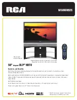 RCA M50WH92S Specifications preview