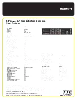 Preview for 2 page of RCA M61WH74 Specifications