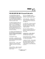 Preview for 1 page of RCA PRO-SW220P User Manual