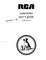 RCA Pro852 User Manual preview