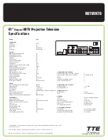 Предварительный просмотр 2 страницы RCA R61WH76 Specifications