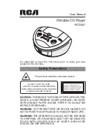 Preview for 1 page of RCA RCD331 User Manual