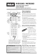 Предварительный просмотр 1 страницы RCA RCR-3283 Owner'S Manual