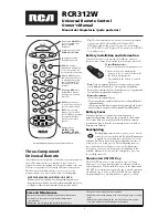 RCA RCR312W Owner'S Manual preview