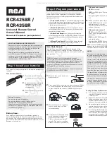 Предварительный просмотр 1 страницы RCA RCR4258R Owner'S Manual