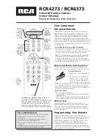 Предварительный просмотр 1 страницы RCA RCR4273 Owner'S Manual