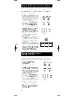 Preview for 8 page of RCA RCU600M - Universal Remote Control User Manual