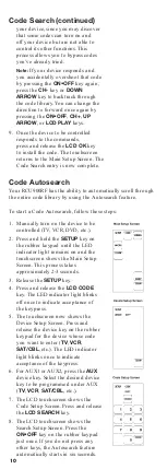 Preview for 10 page of RCA RCU900RF User Manual