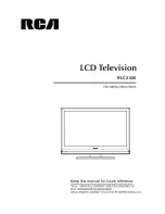 Preview for 1 page of RCA RLC2226 Operating Instructions Manual