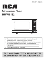 RCA RMW1182 Owner'S Manual preview