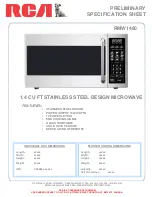 Preview for 1 page of RCA RMW1480 Specification Sheet