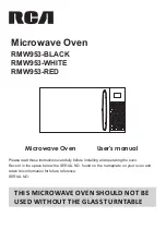 RCA RMW953-BLACK User Manual preview