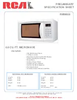 Preview for 1 page of RCA RMW958 Specification Sheet