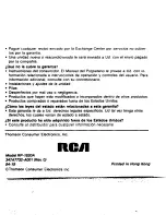 Предварительный просмотр 20 страницы RCA RP-1820 Use And Care Manual