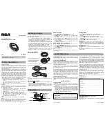 RCA RP312 User Manual preview