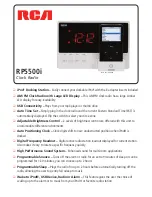 RCA RP5500i Specification Sheet preview