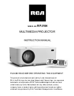 Preview for 1 page of RCA RPJ104 Instruction Manual