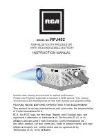 Preview for 2 page of RCA RPJ402 Instruction Manual