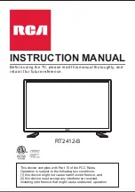 Предварительный просмотр 1 страницы RCA RT2412-B Instruction Manual