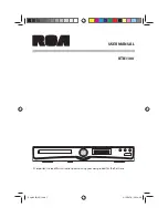 RCA RTB1100 User Manual preview