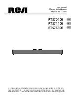 Preview for 1 page of RCA RTS7010B User Manual