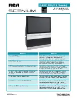 Preview for 1 page of RCA Scenium D40W135D Brochure & Specs