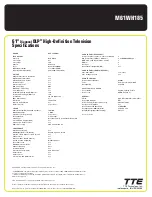 Preview for 2 page of RCA Scenium M61WH185 Specifications