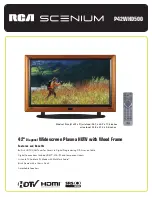 RCA Scenium P42WHD500 Specifications preview