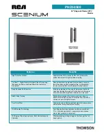 Preview for 1 page of RCA Scenium PHD50500 Brochure & Specs