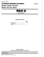 RCA SP1420T Basic Service Manual preview