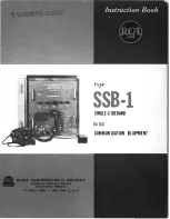 Preview for 1 page of RCA SSB-1 Instruction Book