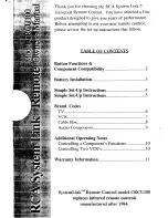 Preview for 1 page of RCA SystemLink CRCU100 Owner'S Manual